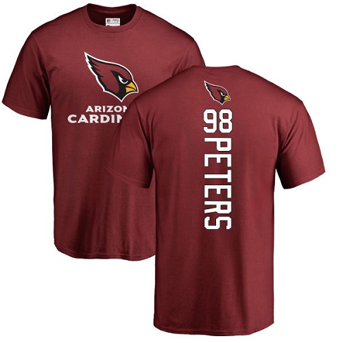 Arizona Cardinals Men Maroon Corey Peters Backer NFL Football #98 T Shirt